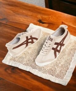 Branded Tiger Sneakers Mexico 66 Cream Coffee