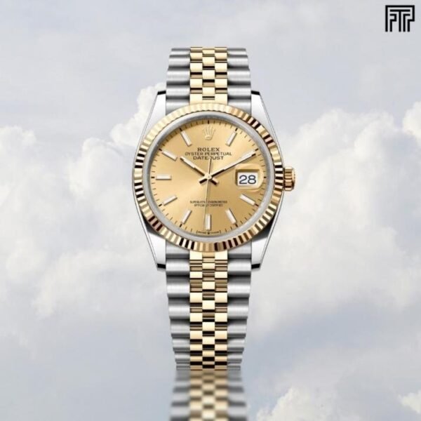 Role_x Oyster Perpetual Date Just 2 Ton-Gold-Yellow Working Like Automatic