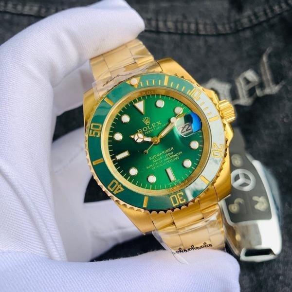 ROLEX SUBRAMINE GOLD CHAIN GREEN DIAL PREMIUM QUALITY